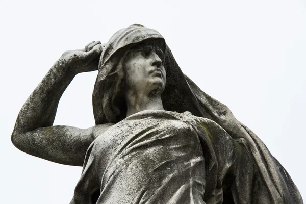 Christian woman statue in the cemetery or Recoleta — Stock Photo, Image