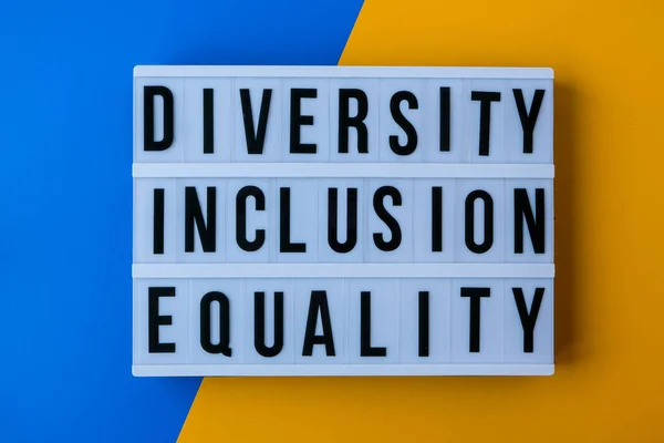 Diversity inclusion equality lettering. Text. Diversity, Age, Ethnicity, Sexual Orientation, Gender, Religion Equal rights social concept Human tolerance