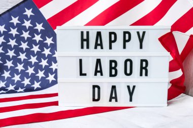 Amerikan bayrağı. Üzerinde 