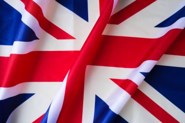 Büyük Britanya 'nın ulusal sembolü. İngiliz tam çerçeveli İngiltere kumaş arka planı. Metnin için alanı kopyala. Bağımsızlık Konsepti