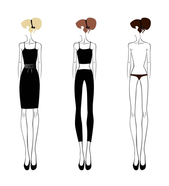 Mannequin pour dessiner des vêtements — Image vectorielle