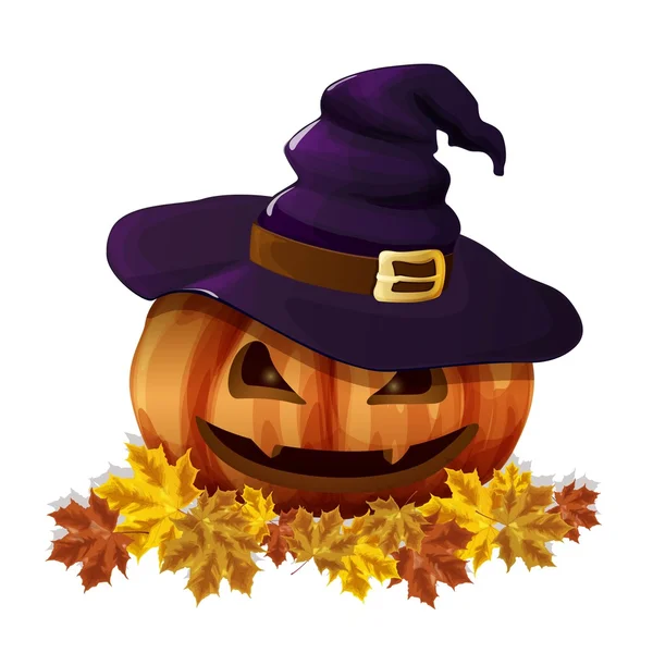 Dýňový klobouk pro halloween — Stockový vektor