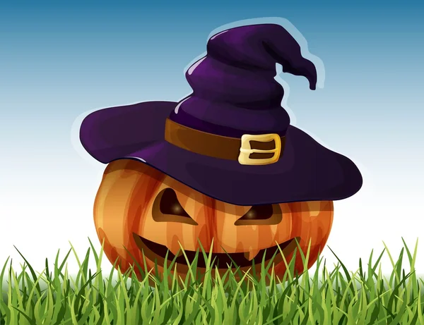 Dýňový klobouk pro halloween — Stockový vektor