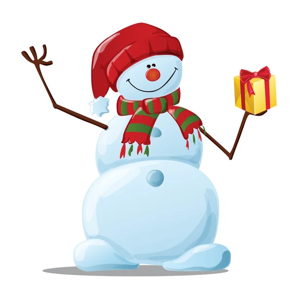 Símbolo de boneco de neve de Ano Novo e Natal —  Vetores de Stock