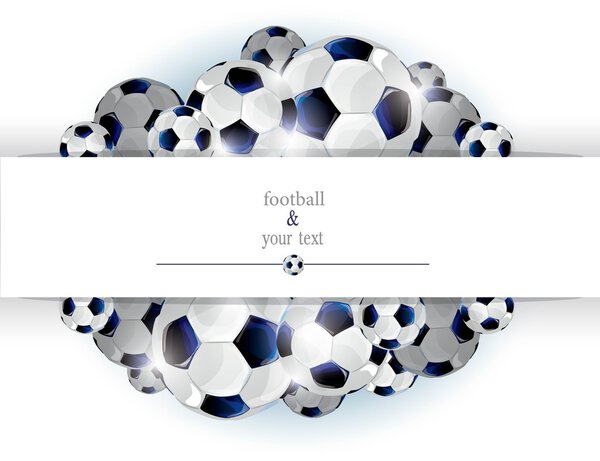 football print with black and white balls