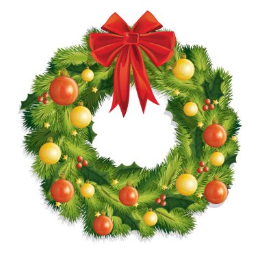 Noel çelenk, yeni yıl için dekor