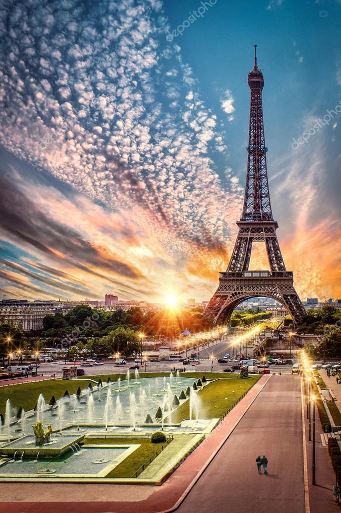 Eiffel Tower at Sunset — Stock Photo © ipmaesstro #111681966