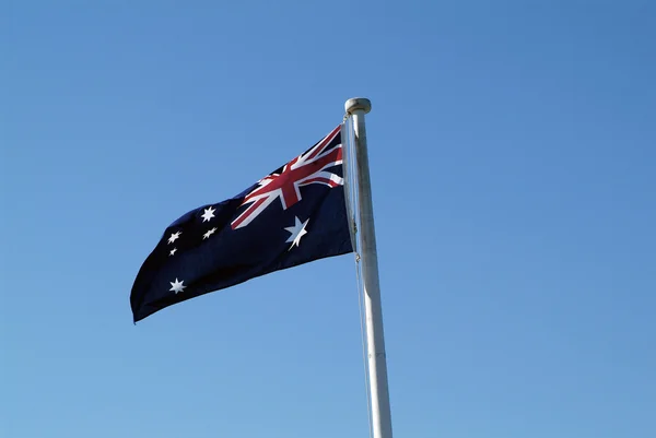 Australian flag on mast — Stock Photo, Image