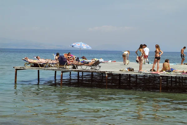 Greece, Corfu, Beach — Stock Photo, Image