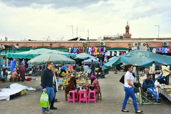 Marokkó, Marrakech, Djemaa el Fna — Stock Fotó