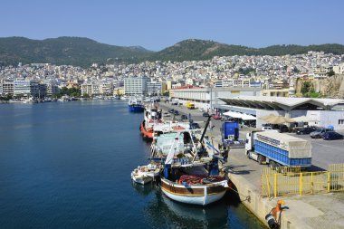 Greece, Kavala, harbor clipart