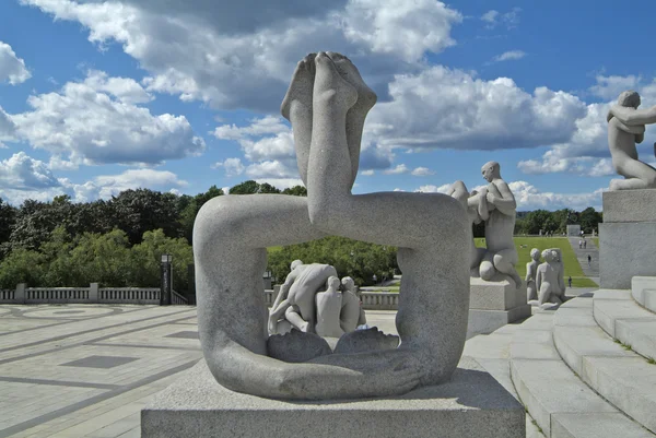 Norvégia, szobrok, a Vigeland Park — Stock Fotó