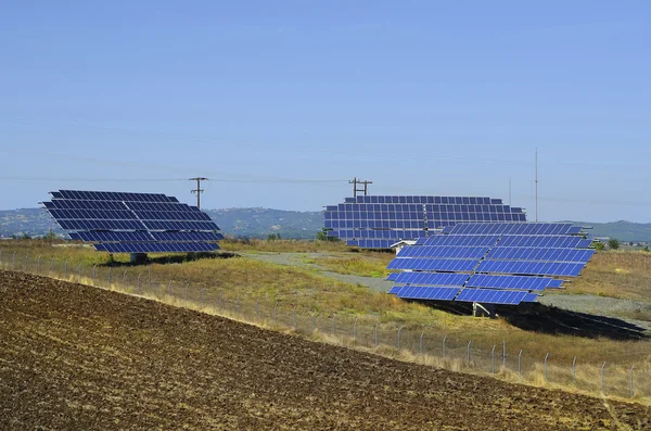 Greece, solar collectors — Stock Photo, Image