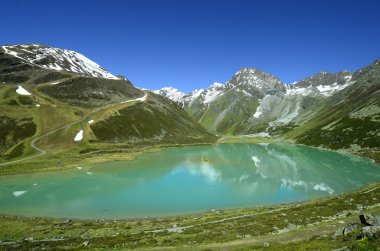 Avusturya, Tyrol, dağ gölü