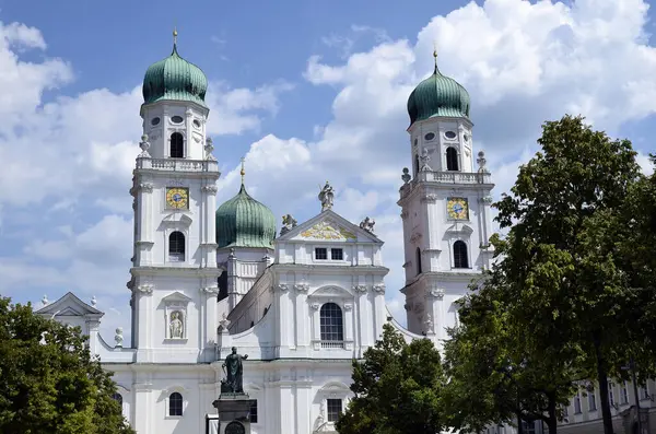 Germany Stephen Cathedral Baroque Episcopal Church City Passau Bavaria Border — Stock Photo, Image