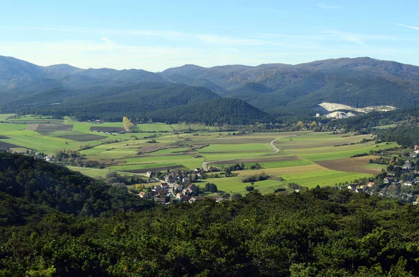 Áustria Paisagem Agrícola Com Pedreira Torno Berndorf Baixa Áustria — Fotografia de Stock