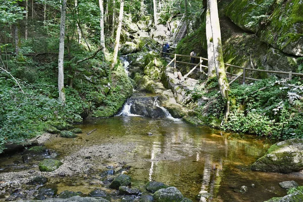 Rakousko Ysperklamm Přírodní Památkou Waldviertel Části Západního Dolního Rakouska Pěšími — Stock fotografie