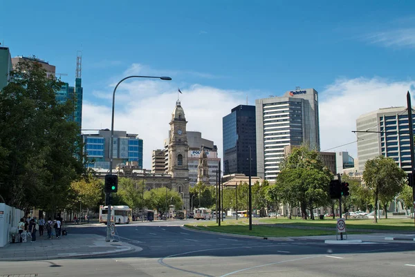 Adelaide Australien Januari 2008 Oidentifierade Människor Victoria Square Med Fontän — Stockfoto