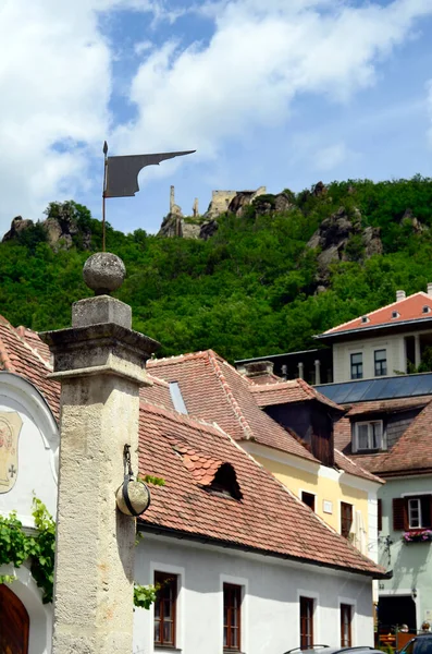 Austria Colina Medieval Ruina Duernstein Donde Rey Inglés Ricardo Corazón —  Fotos de Stock