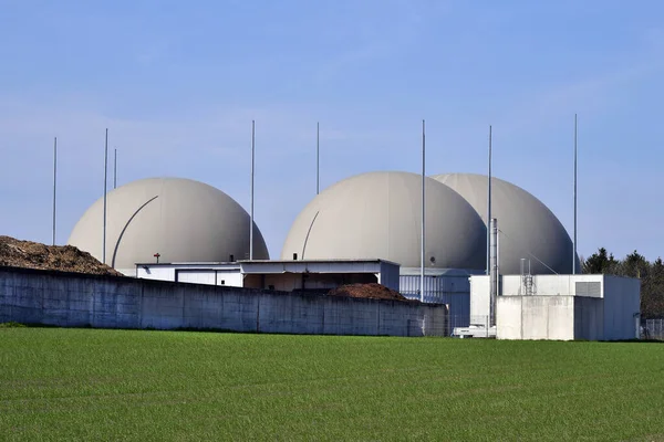 Anlegg Produksjon Biogass Etanoldrivstoff Fra Fornybare Råstoffer Hovedsakelig Landbruksrester Fra – stockfoto