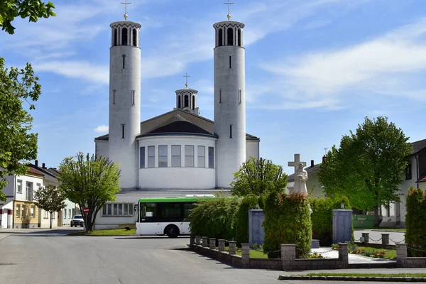 Oostenrijk Parochiekerk Van Andau Een Rooms Katholieke Kerk Gewijd Aan — Stockfoto