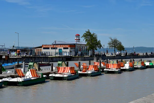 Podersdorf Austria Maggio 029 2021 Persone Non Identificate Barche Pesal — Foto Stock