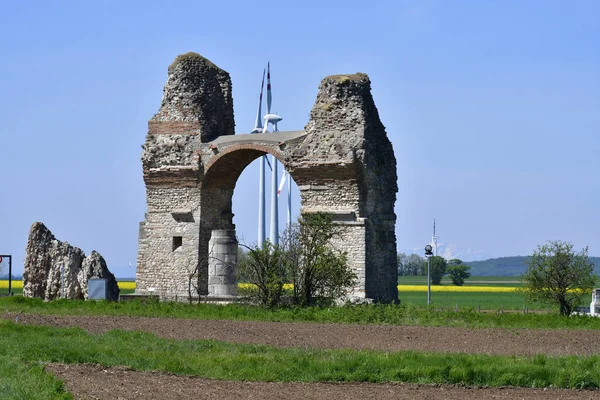 Austria Public Heidentor Aka Heathens Gate Ruin Roman Triumphal Arch — Stock Photo, Image