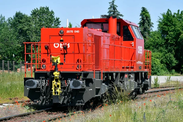 Mannersdorf Österrike Juni 2021 Dieselhydrauliskt Växellok Österrikes Federala Järnvägar — Stockfoto