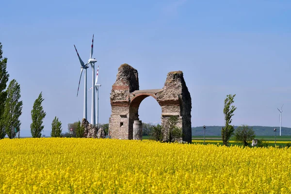 Áustria Heidentor Aka Heathens Gate Ruína Arco Triunfal Romano Antiga — Fotografia de Stock