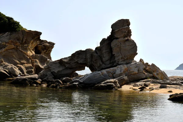 Grecia Formación Rocas Promontorio Nea Iraklitsa Mar Egeo — Foto de Stock
