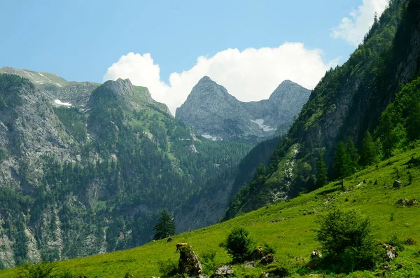 Alemania Koenigssee Andscape Con Montaña Llamada Cuerno Los Demonios — Foto de Stock