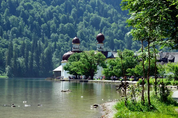 Berchtesgaden Allemagne Juin 2015 Personnes Non Identifiées Église Pèlerinage Saint — Photo