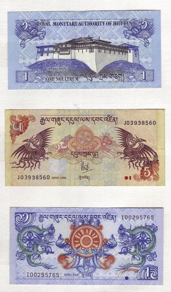 Bhutan, paper money — Stock Photo, Image