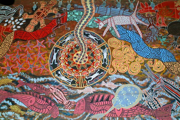 オーストラリア、アボリジニ絵画 — ストック写真