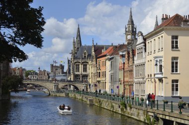 Belgium, Ghent, Leie river