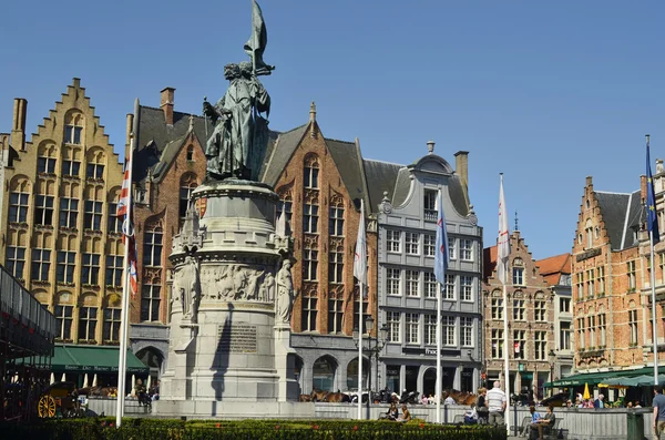 벨기에, 브뤼헤에서 시장 장소 — 스톡 사진