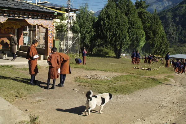 Butão, Paro, escola — Fotografia de Stock