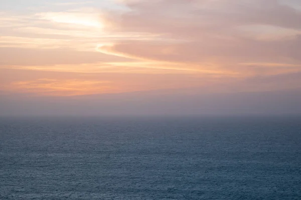 Vista Mar Céu Laranja Depois Pôr Sol Guajira Colômbia — Fotografia de Stock