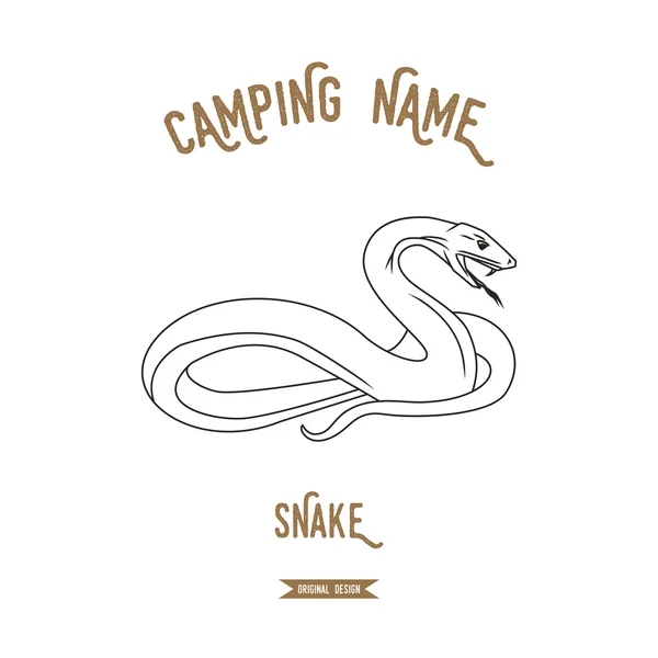 Viper. Snake vector illustratie. Europese dieren silhouetten — Stockvector
