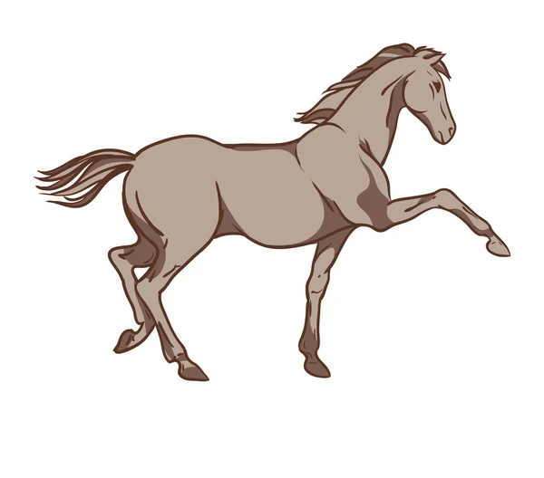 Pferdevektor. Handgezeichnete Illustration — Stockvektor