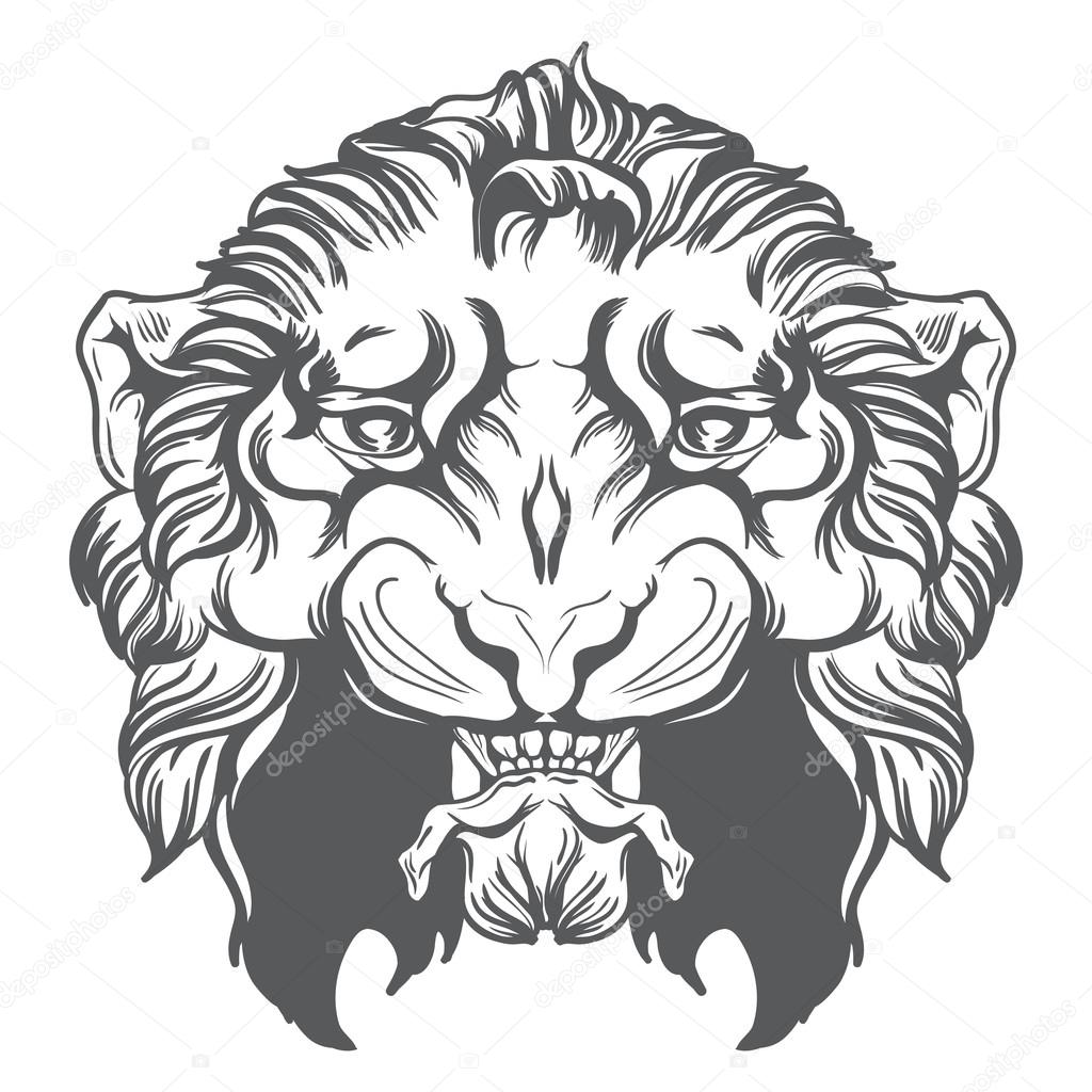 Tiger head vector illustration.