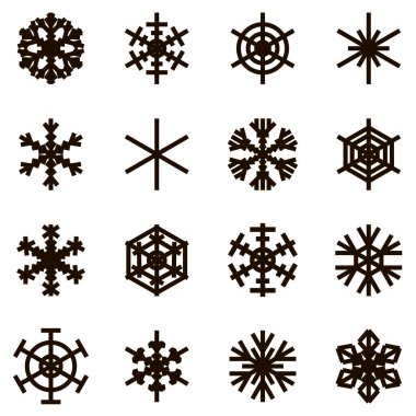 Kar Tanesi simgelerini siyah olarak ayarla