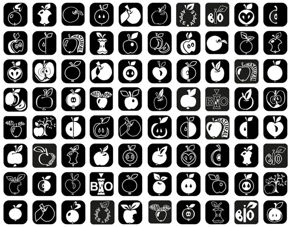 Appels pictogrammen — Stockvector