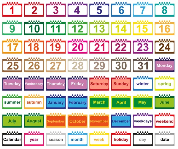 Calendario — Vettoriale Stock