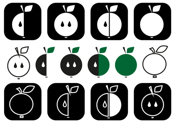 Tranches de pomme — Image vectorielle