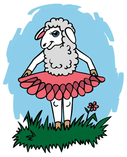 Moutons en jupe — Image vectorielle