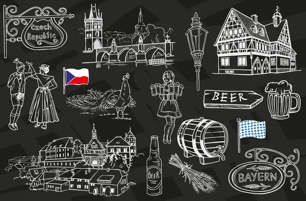 Czech Republic and Bavaria — Stock Vector