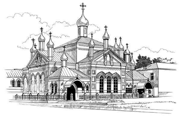 Рисунок монастыря

