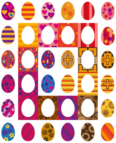 Easter colored eggs — Stock Vector