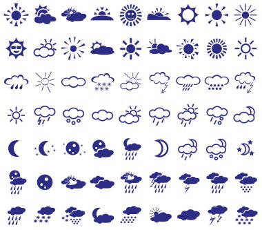 Beyaz hava durumu simgeleri